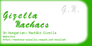 gizella machacs business card